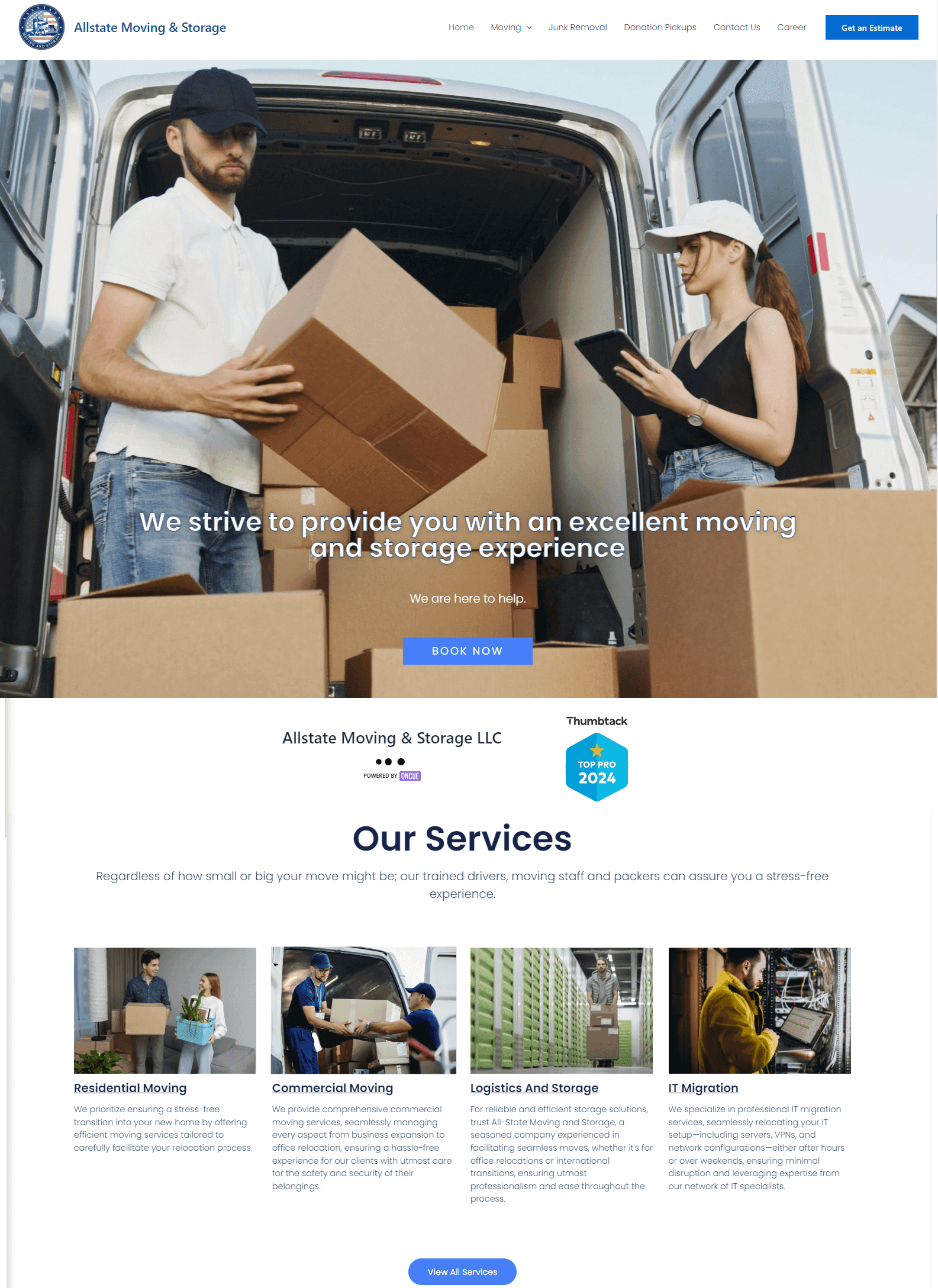 Class S Web Solutions Portfolio - Allstate Moving & Storage