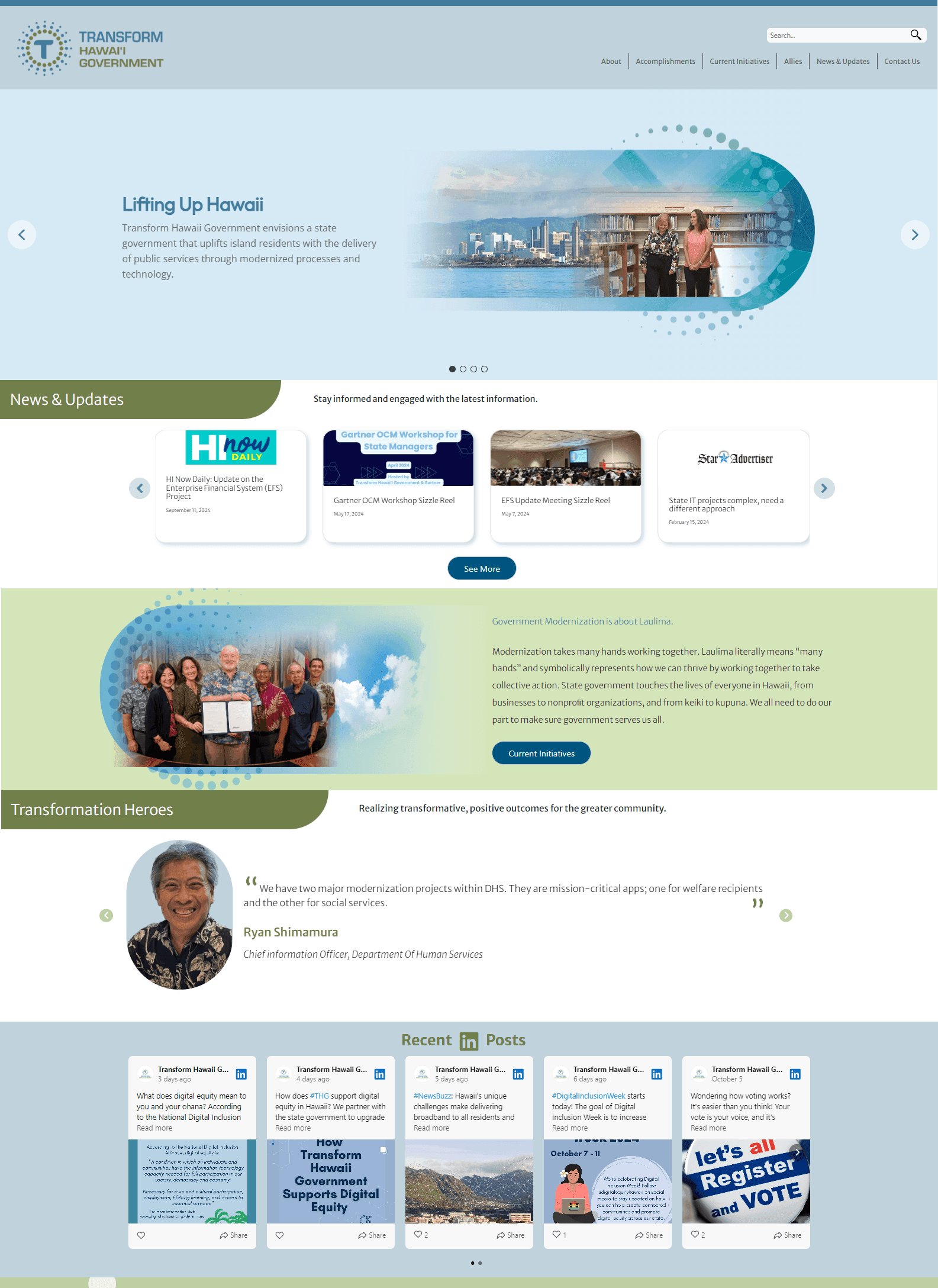 Class S Web Solutions Portfolio - Transform Hawaii Government