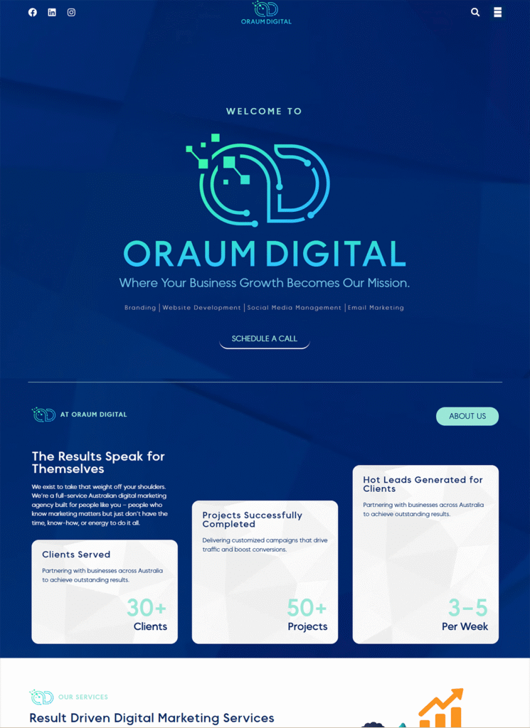 Class S Web Solutions Portfolio - Oraum Digital